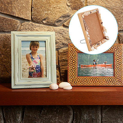 10 Sets Iron & Plastic Photo Frame Bracket ODIS-GO0001-04B-1