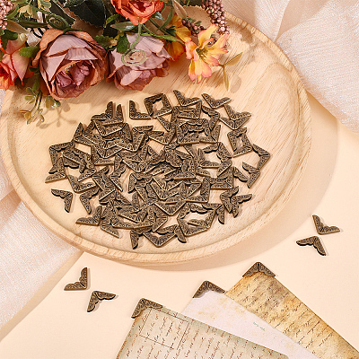 96Pcs Iron Bag Decorate Corners Protector PURS-CP0001-05-1