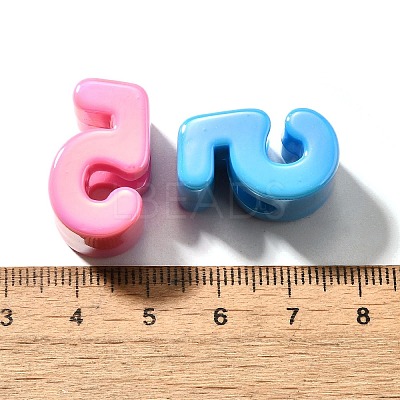UV Plating Opaque Acrylic Beads SACR-Z007-02F-1