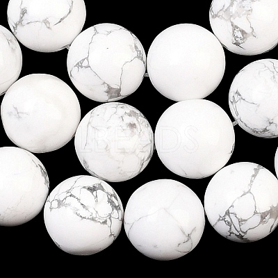Natural Howlite Beads Strands G-L648-A02-16mm-1