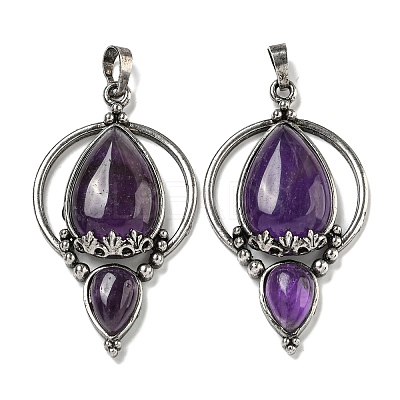 Natural Amethyst Pendants G-F766-04AS-04-1