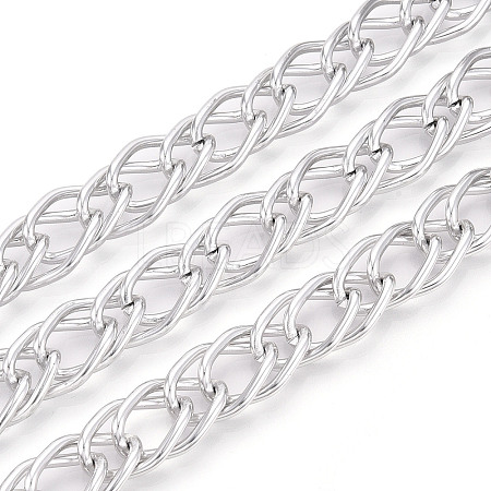 Aluminium Two Tone Rhombus Link Chains CHA-N004-05P-1