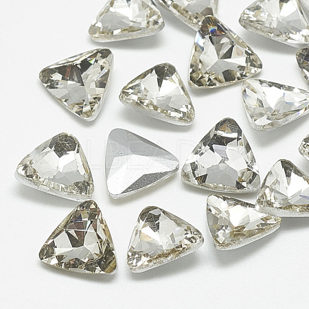 Pointed Back Glass Rhinestone Cabochons RGLA-T087-14mm-01-1
