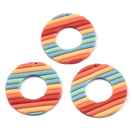 Handmade Polymer Clay Pendants CLAY-N010-008D-1