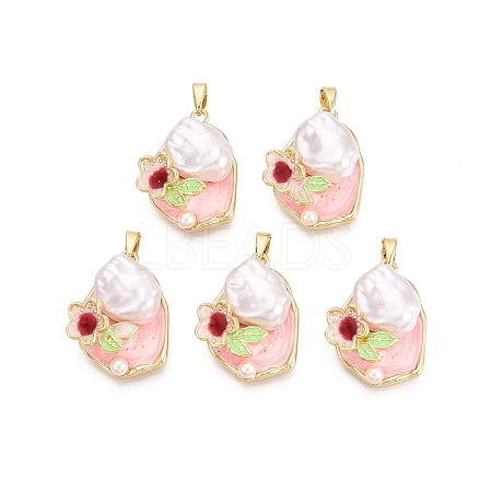 Brass Enamel Pendants KK-SZC0009-09G-02-1