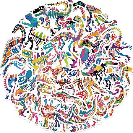 50Pcs Cartoon Dinosaur Paper Self-Adhesive Picture Stickers AJEW-S086-06-1