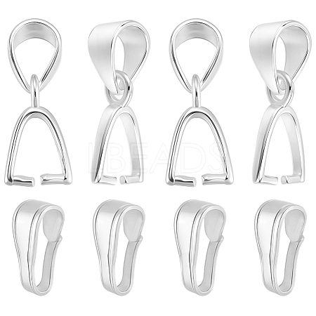 925 Sterling Silver Snap on Bails & Ice Pick & Pinch Bails Findings Kits STER-BBC0009-39-1