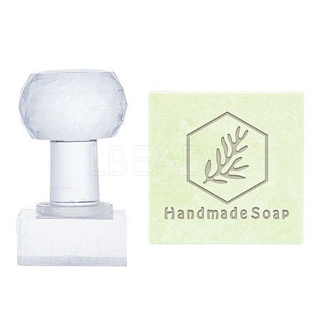 Clear Acrylic Soap Stamps DIY-WH0438-016-1