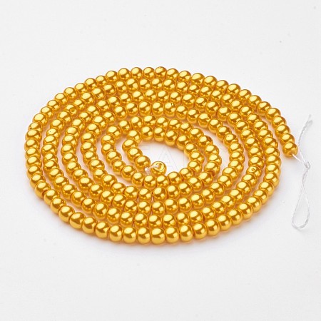 Glass Pearl Beads Strands HY-4D-B74-1