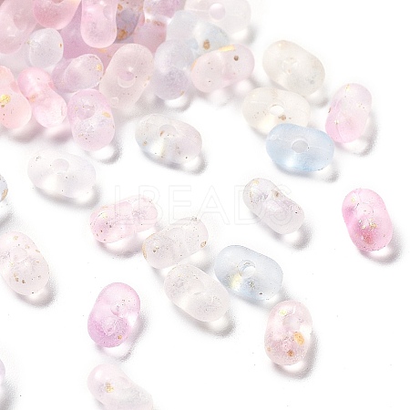 Gradient Color Transparent Frosted Acrylic Beads X-OACR-M023-06I-1
