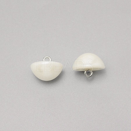 1-Hole Plastic Buttons BUTT-WH0022-06G-1