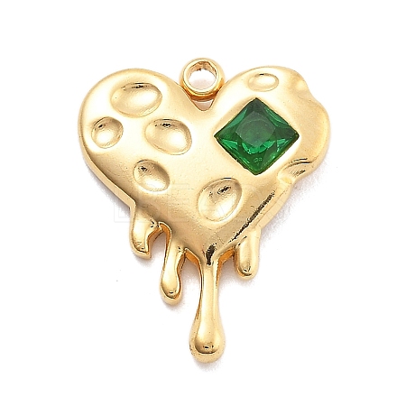 304 Stainless Steel Rhinestone Pendants STAS-R155-035M-G-1