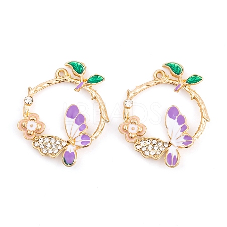 Rack Plating Alloy Enamel Pendants LS-FIND-A040-04KCG-02-1