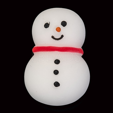 Christmas Theme Snowman Shape Squishy Stress Toy AJEW-P085-08-1