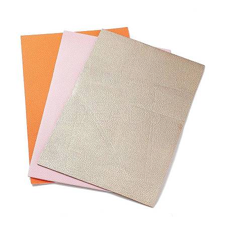Lichee Pattern Double-Faced Imitation Leather Fabric DIY-XCP0002-23-1