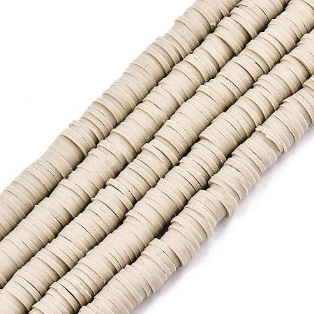 Handmade Polymer Clay Beads Strands CLAY-R089-6mm-115-1
