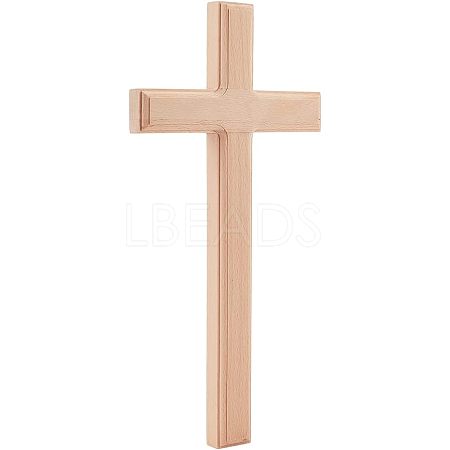 Wooden Cross Hanging Wall Decorations HJEW-WH0036-45-1