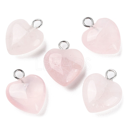 Natural Rose Quartz Pendants G-E603-01P-02-1