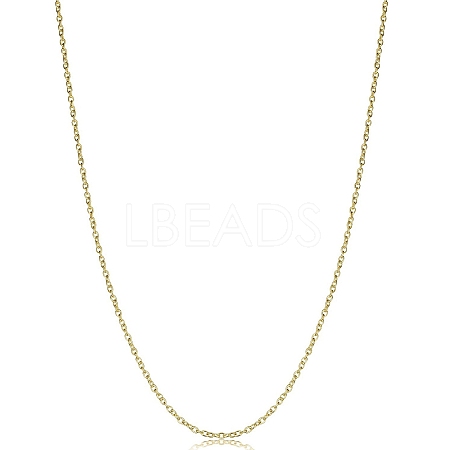 Brass Cable Chain Necklaces NJEW-YWC0001-01B-G-1