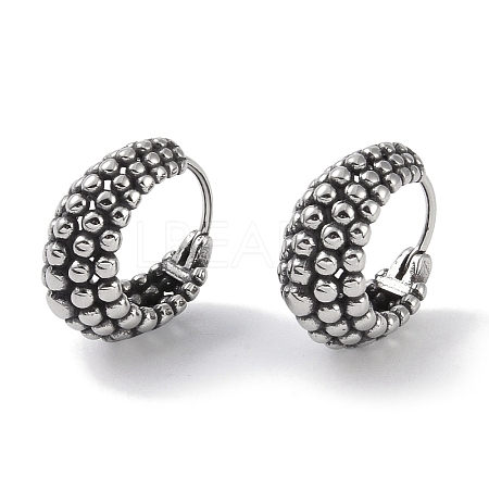 316 Surgical Stainless Steel Hoop Earrings EJEW-P274-12AS-1