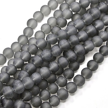 Baking Paint Transparent Glass Bead Strands GLAA-S031-4mm-12-1