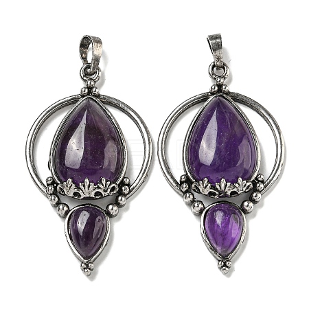 Natural Amethyst Pendants G-F766-04AS-04-1
