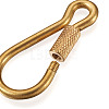 Unisex Pure Handmade Brass Key Rings & Screw Carabiner Lock Charms KEYC-TA0003-06-17