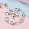 Platinum Plated Zinc Alloy Lobster Claw Clasps X-E105-6