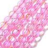 Synthetic Moonstone Beads Strands G-P528-J02-22-1