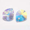 Faceted K9 Glass Rhinestone Charms X-RGLA-F053-C-001AB-2