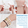 5Pcs 5 Colors Stainless Steel Open Cuff Bangles BJEW-UN0001-29-4