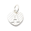 925 Sterling Silver Heart with Capital Letter Charms STER-S009-13A-S-1