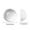 Transparent Half Round Glass Cabochons X-GGLA-R027-10mm-2