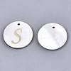 Natural Freshwater Shell Pendants SHEL-N027-04S-1