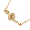 Brass Micro Pave Clear Cubic Zirconia Pendant Necklaces X-NJEW-JN02980-3