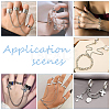 10Pcs 5 Styles 304 Stainless Steel Open Cuff Ring Components STAS-UN0054-83P-6