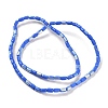 Frosted Imitation Jade Glass Beads Strands GLAA-P058-07A-03-2