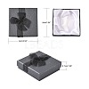 Bowknot Organza Ribbon Cardboard Bracelet Bangle Gift Boxes X-BC148-05-2
