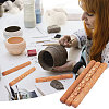 Gorgecraft 3Pcs 3 Style Wooden Handle Clay Texture Roller CELT-GF0001-01-7
