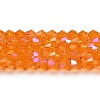 Transparent Electroplate Glass Beads Strands EGLA-A039-T2mm-L23-1