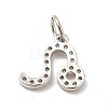 Brass Micro Pave Cubic Zirconia Charms KK-E077-02P-01-2