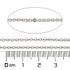 Rhodium Plated 925 Sterling Silver Flat Cable Chains STER-F052-04P-03-2