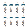 50Pcs 2 Style Alloy Enamel Pendants X1-ENAM-LS0001-10LG-2