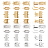 32 Sets 8 Styles Ion Plating(IP) 304 Stainless Steel Box Clasp FIND-PH0020-89-7