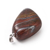 Natural Tiger Iron Pendants G-K302-B02-3