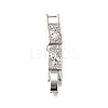 Brass Micro Pave Clear Cubic Zirconia Fold Over Clasps KK-R222-03P-1