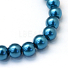 Baking Painted Pearlized Glass Pearl Round Bead Strands X-HY-Q003-6mm-06-2