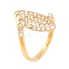 304 Stainless Steel Horse Eye Finger Ring for Women RJEW-C086-27-G-1