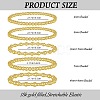 5Pcs Round Brass Beaded Stretch Bracelets for Women BJEW-SW00151-2