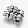 304 Stainless Steel Magnetic Clasps with Glue-in Ends STAS-F124-02AS-1